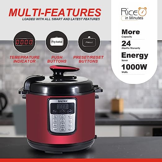 BALTRA SWIFT Electric Multi purpose Cooking Pot Pressure Cooker 2.2 Ltr (700 Watt) BALTRA SWIFT Electric Multi purpose Cooking Pot Pressure Cooker 2.2 Ltr (700 Watt)